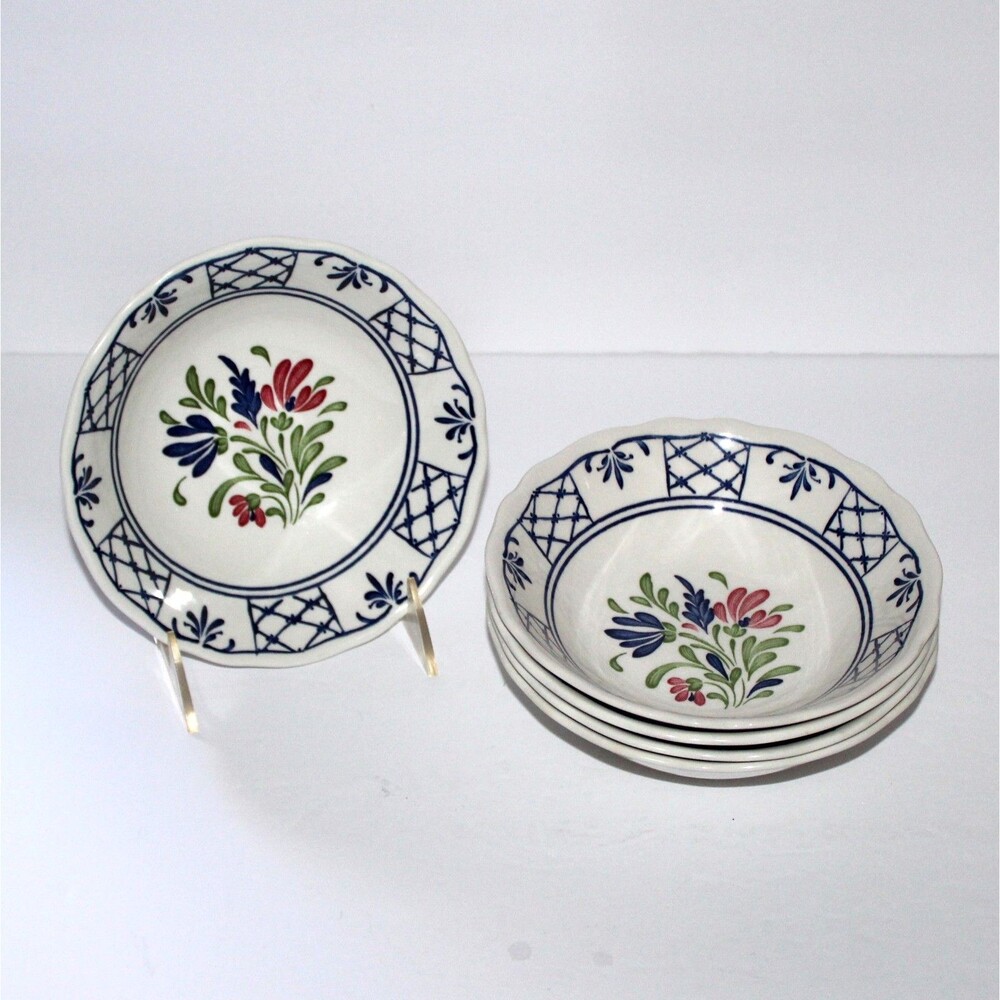 Lot 5 Johnson Brothers Provincial coupe cereal bowl England ceramic ironstone